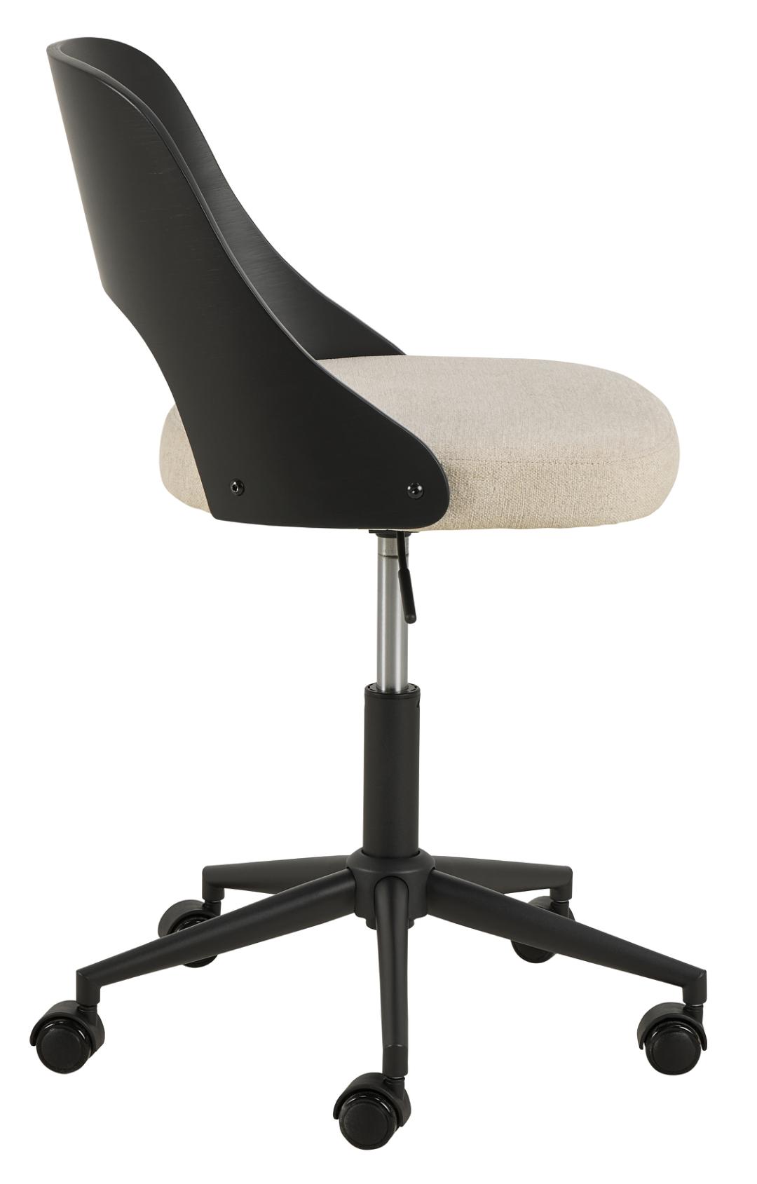 Bureaustoel Lucy 8211 Stof Apia Beige 8211 Zwart Eiken Fineer 8211 Verstelbaar Bureaustoel Lucy 8211 Stof Apia Beige 8211 Zwart Eiken Fineer 8211 Verstelbaar