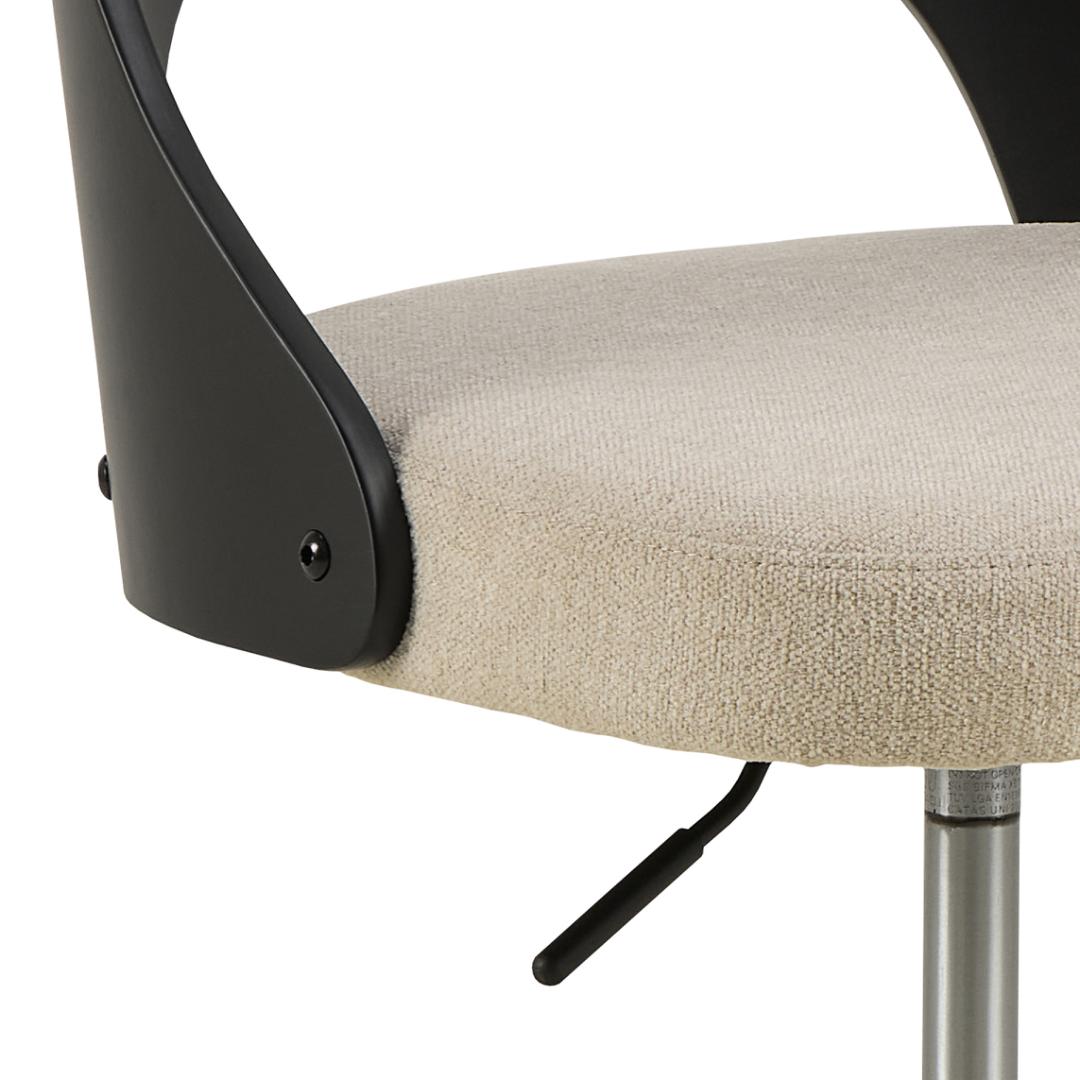 Bureaustoel Lucy 8211 Stof Apia Beige 8211 Zwart Eiken Fineer 8211 Verstelbaar Bureaustoel Lucy 8211 Stof Apia Beige 8211 Zwart Eiken Fineer 8211 Verstelbaar