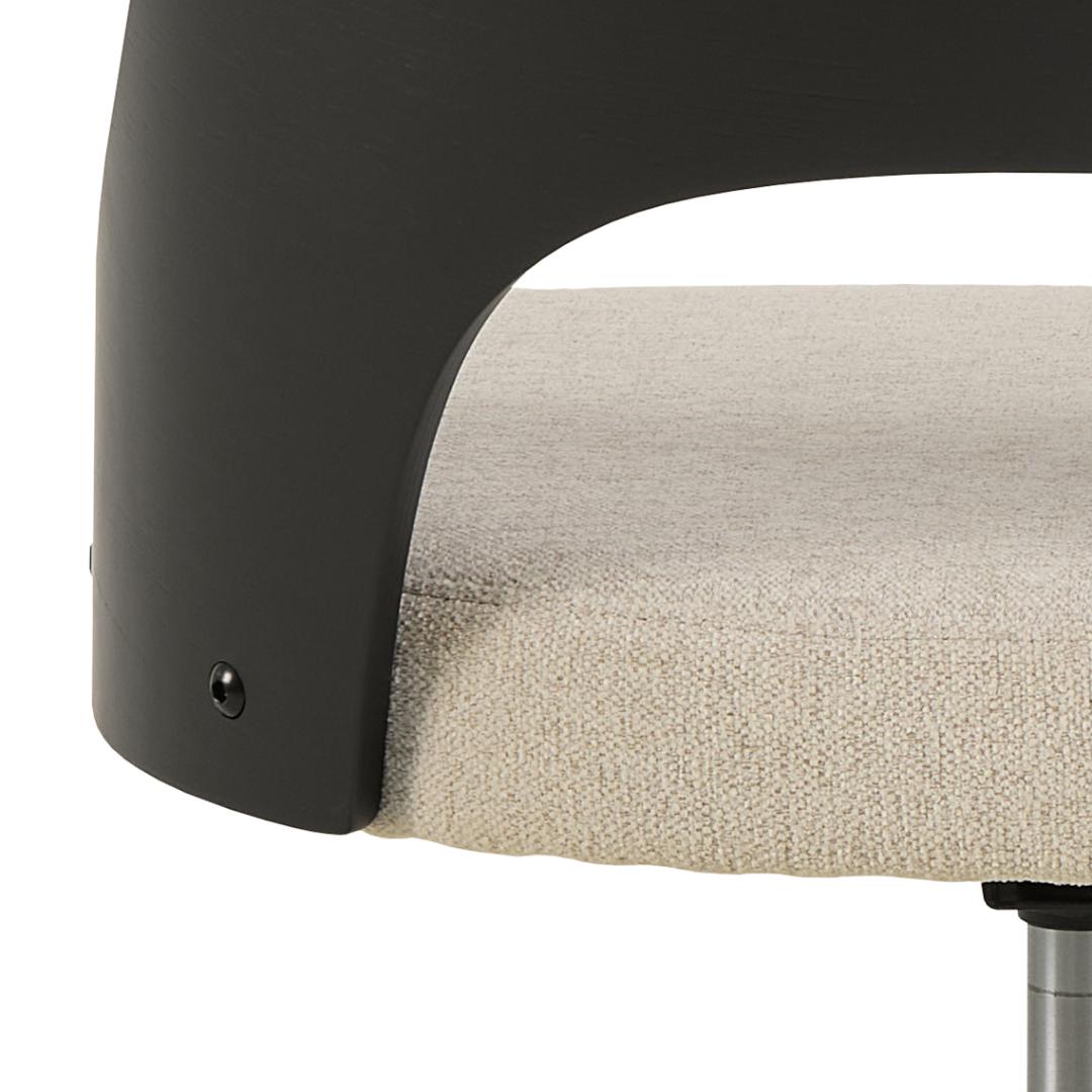 Bureaustoel Lucy 8211 Stof Apia Beige 8211 Zwart Eiken Fineer 8211 Verstelbaar Bureaustoel Lucy 8211 Stof Apia Beige 8211 Zwart Eiken Fineer 8211 Verstelbaar