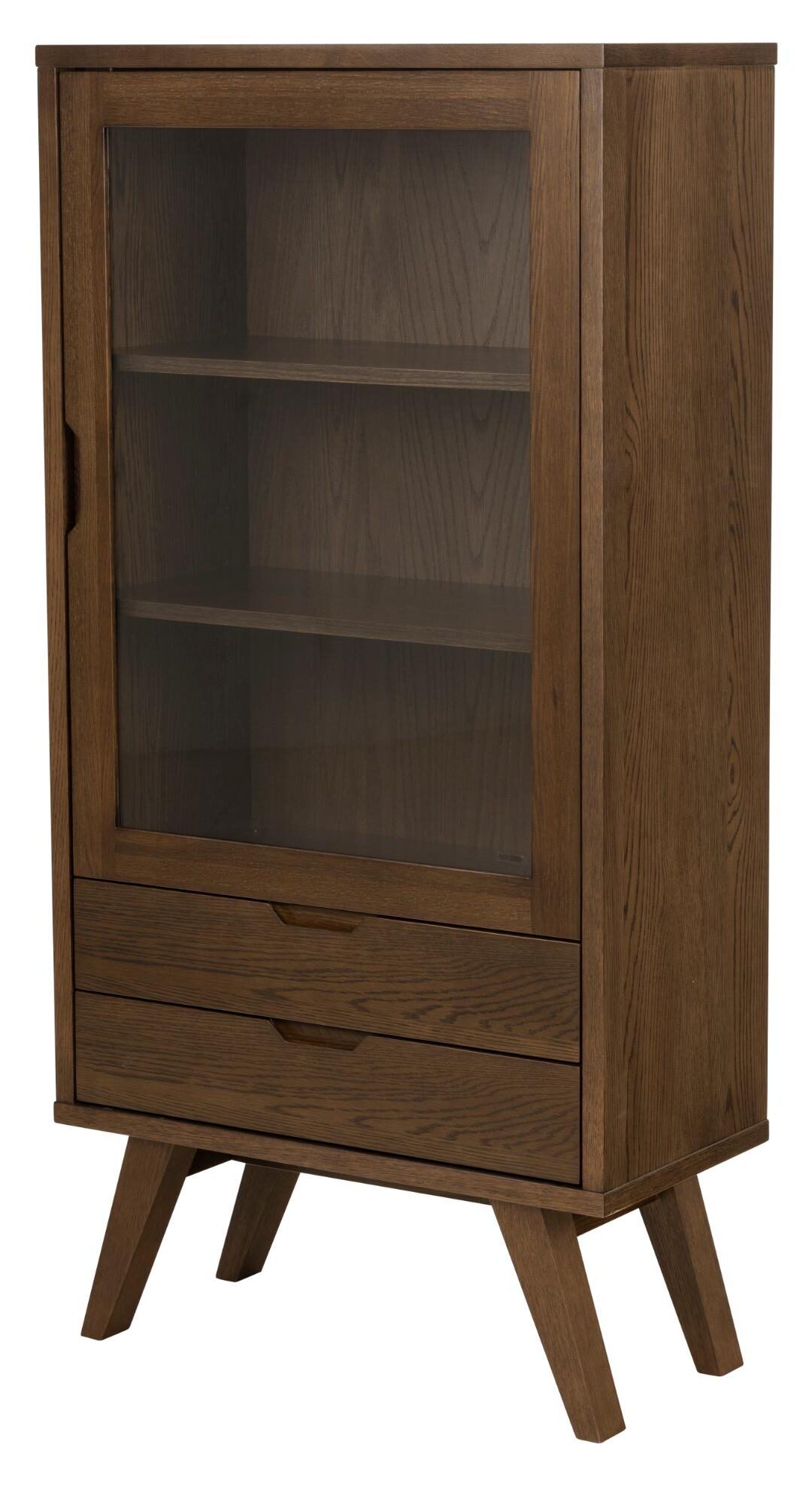 Vitrinekast A Lijn 8211 Gerookt Eiken Fineer 8211 Glas