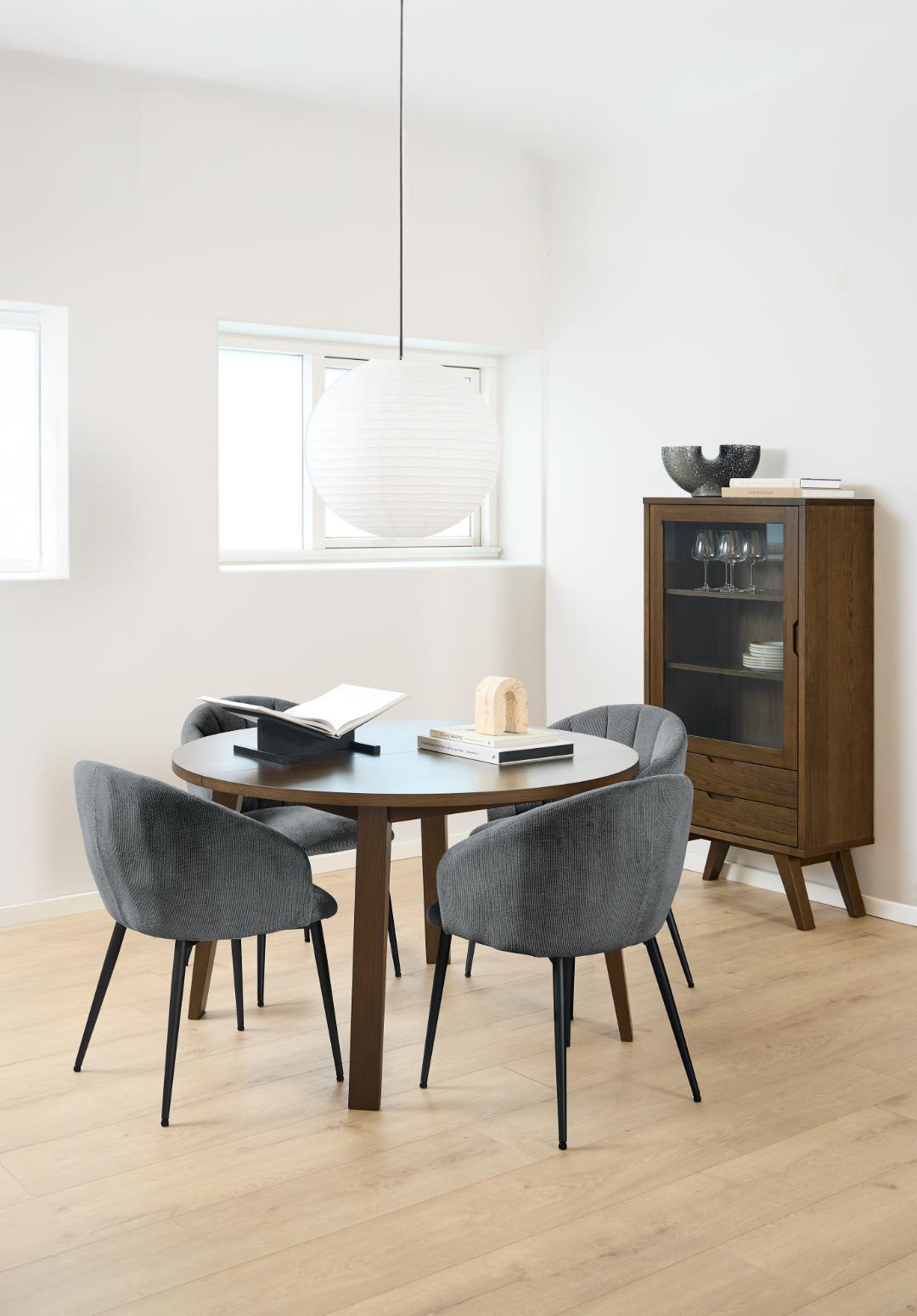 Vitrinekast A Lijn 8211 Gerookt Eiken Fineer 8211 Glas