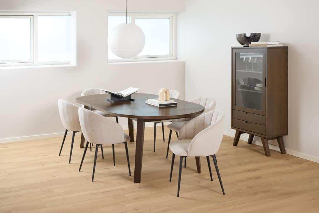 Vitrinekast A Lijn 8211 Gerookt Eiken Fineer 8211 Glas