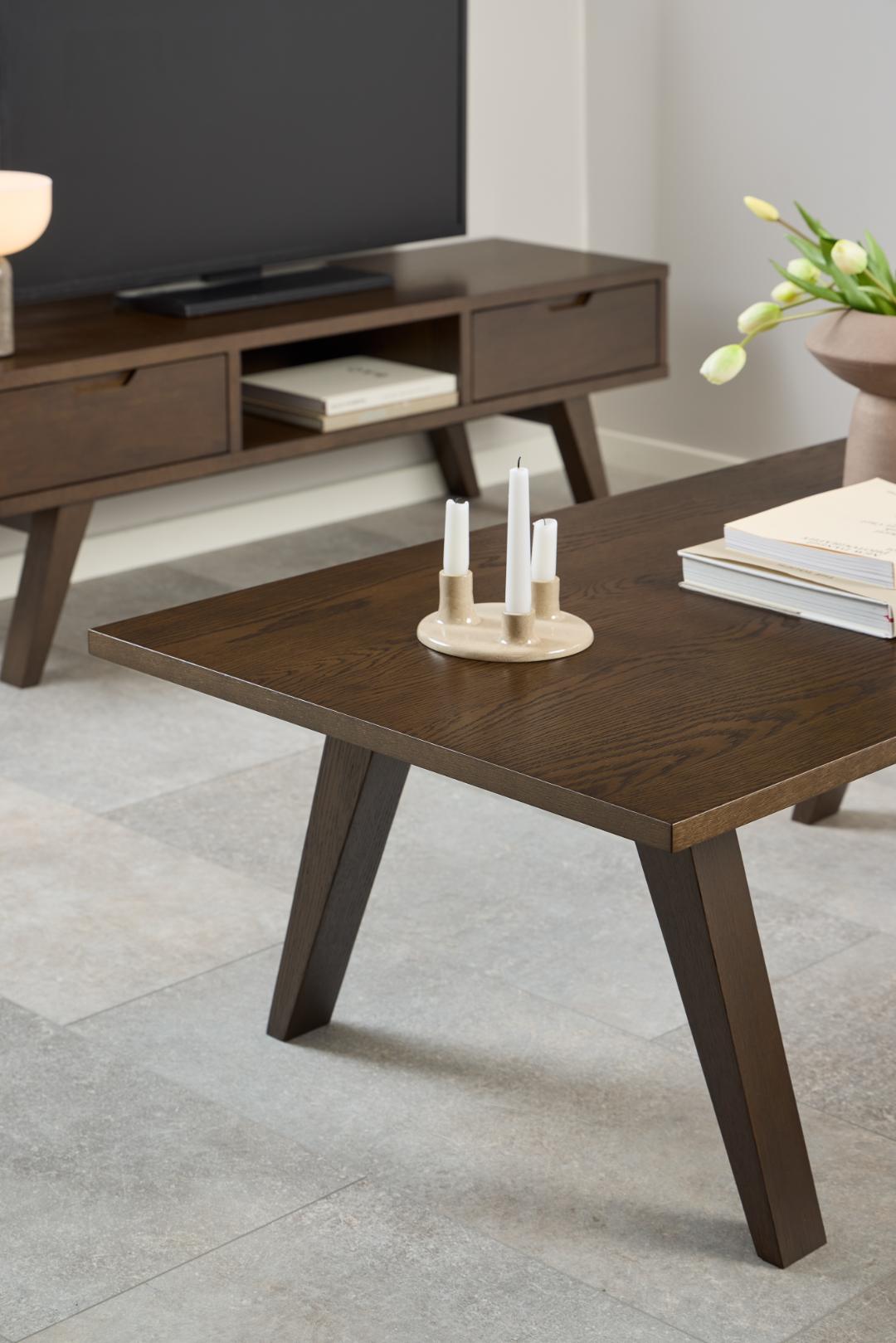 Tv Dressoir A Line 8211 Gerookt Eiken Fineer