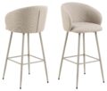 Barkruk Eleanor - Stof Basel beige - Metaal
