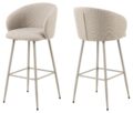 Barkruk Eleanor - Stof Basel beige - Metaal (minimale bestelling 2 stuks)