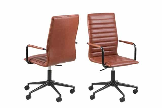 Bureaustoel Winslow 8211 Pu Vintage Brandy 8211 Verstelbaar