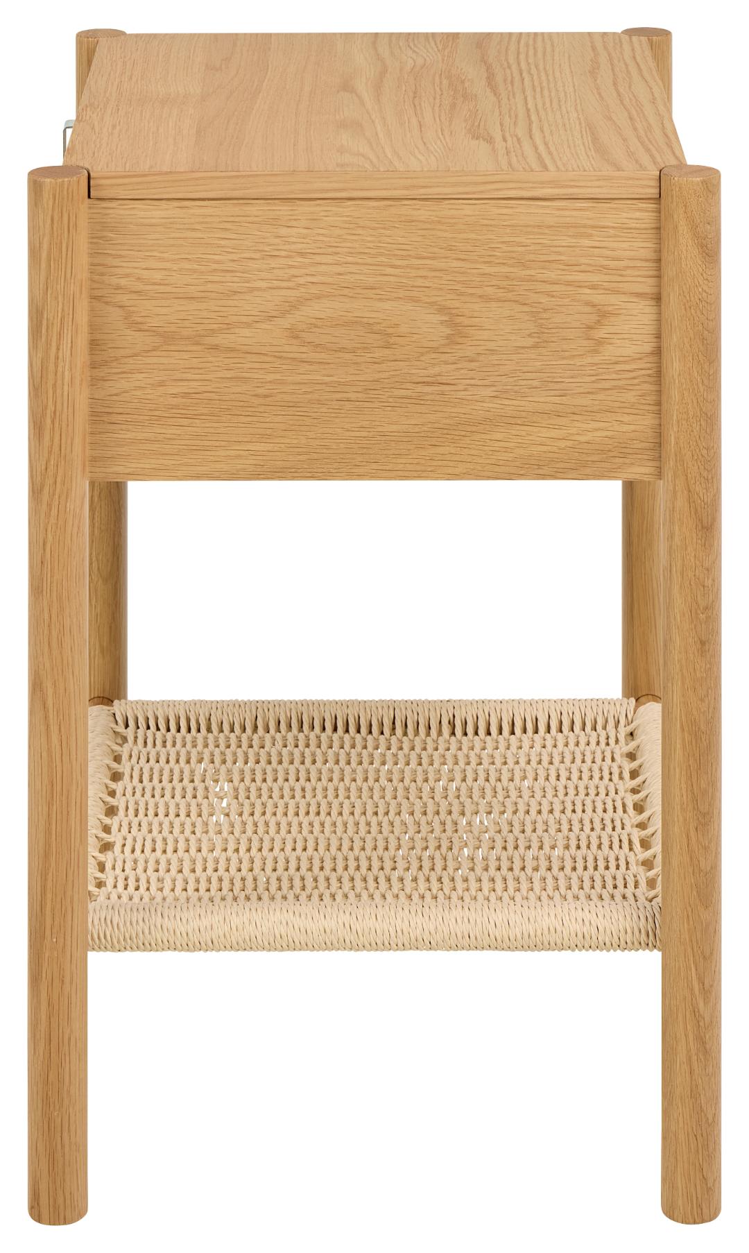 Nachtkastje Monfort 8211 Mat Eikenhout Melamine 8211 Vlechtwerk Nachtkastje Monfort 8211 Mat Eikenhout Melamine 8211 Vlechtwerk