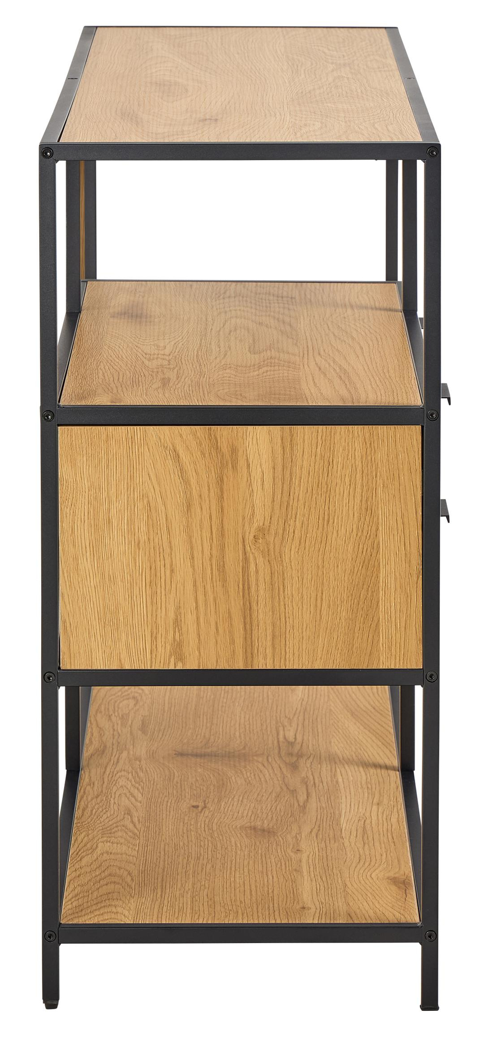 Boekenkast Seaford 8211 Eikenhout Fineer 8211 Metaal