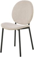 Eetkamerstoel Klif - Stof beige - Metaal (bestelling per 2 stuks)