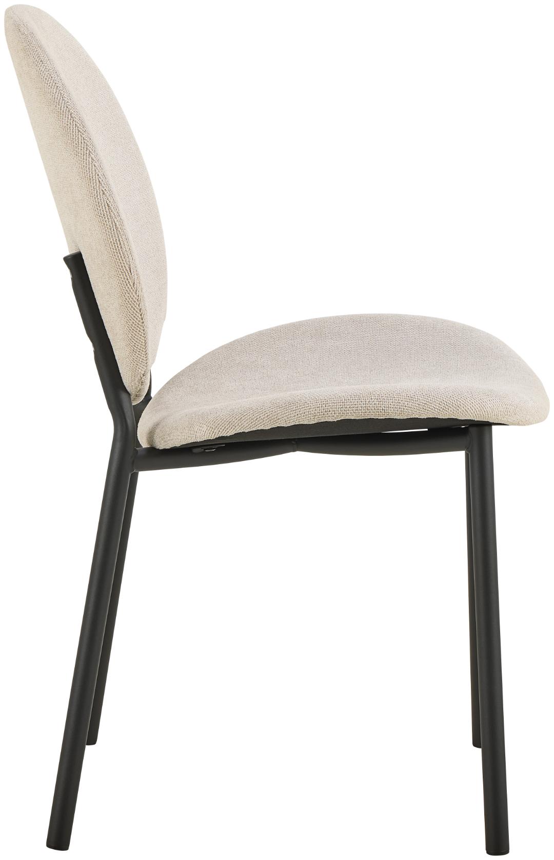 Eetkamerstoel Klif 8211 Stof Beige 8211 Metaal Bestelling Per 2 Stuks