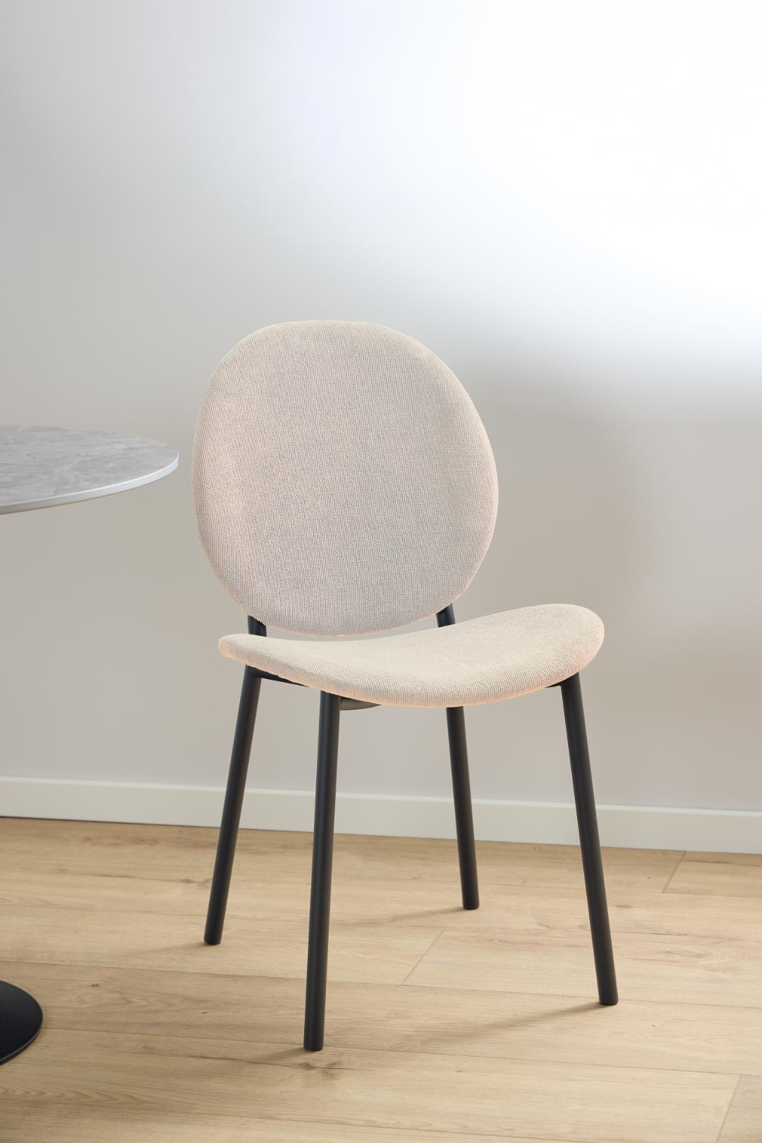 Eetkamerstoel Klif 8211 Stof Beige 8211 Metaal Bestelling Per 2 Stuks