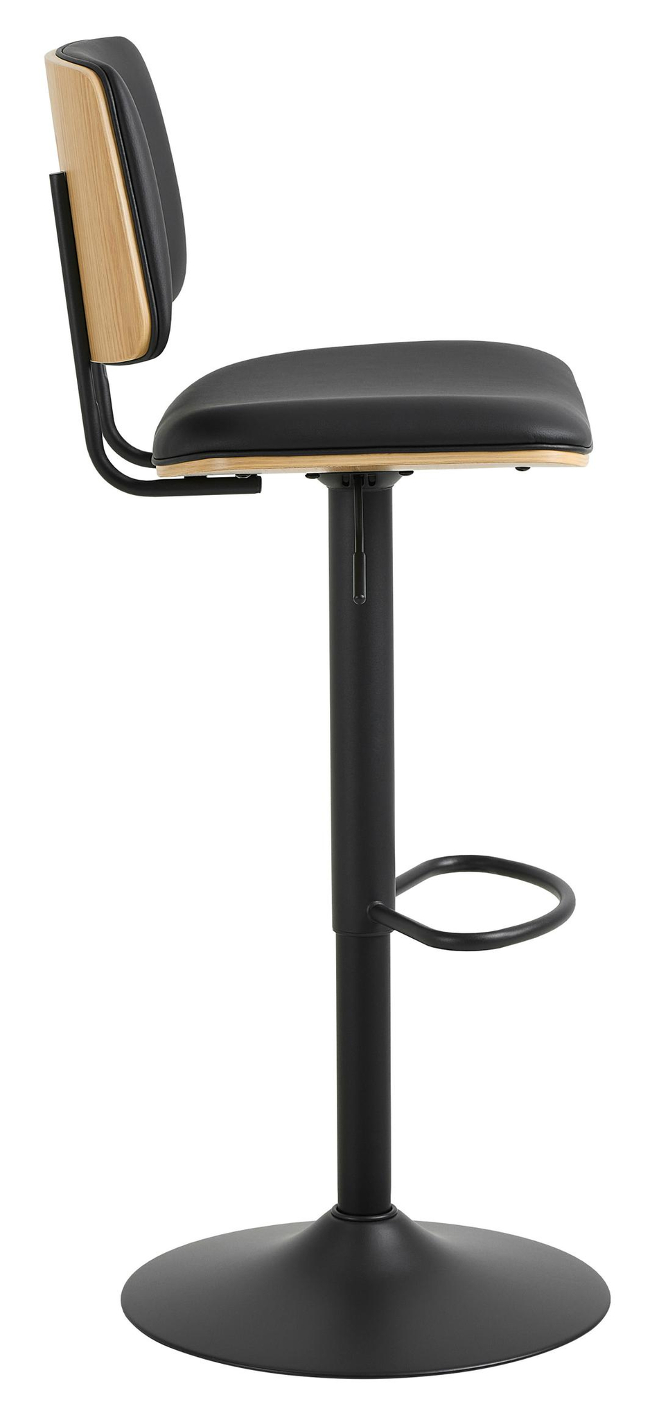 Barkruk Owen 8211 Pu Zwart Eiken Fineer 8211 Verstelbaar