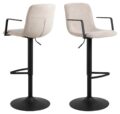 Barkruk Pablo - Stof beige chenille - Metaal (minimale bestelling 2 stuks)