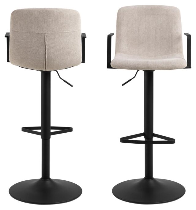 Barkruk Pablo 8211 Stof Beige Chenille 8211 Metaal Minimale Bestelling 2 Stuks