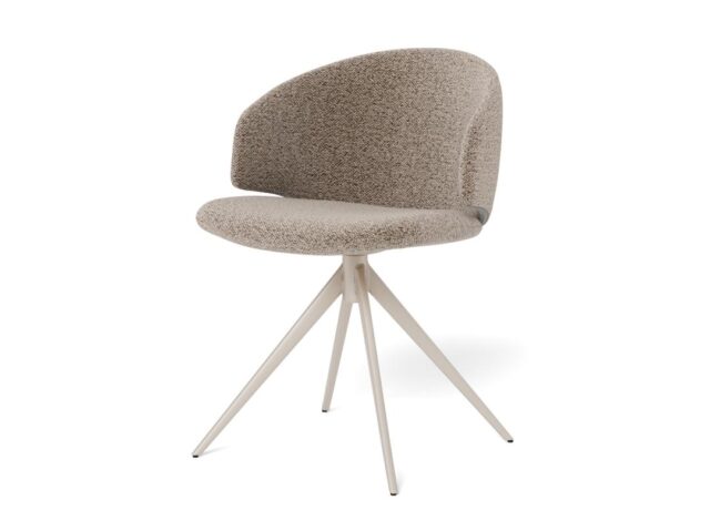 Eetkamerstoel Ella 8211 Stof Monza Beige 8211 Grijs Metaal