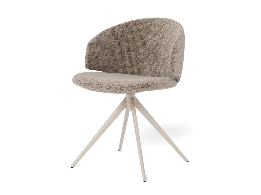 Eetkamerstoel Ella 8211 Stof Monza Beige 8211 Grijs Metaal Eetkamerstoel Ella 8211 Stof Monza Beige 8211 Grijs Metaal