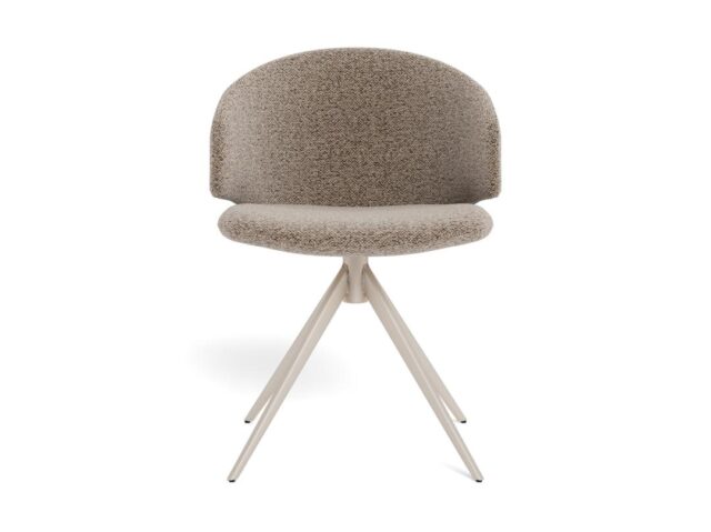 Eetkamerstoel Ella 8211 Stof Monza Beige 8211 Grijs Metaal