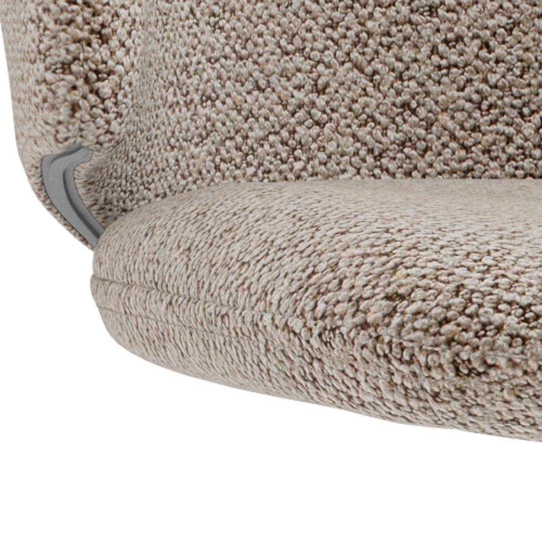 Eetkamerstoel Ella 8211 Stof Monza Beige 8211 Grijs Metaal Eetkamerstoel Ella 8211 Stof Monza Beige 8211 Grijs Metaal