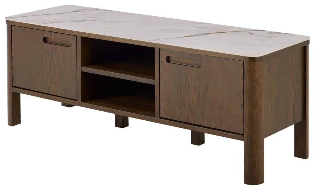 Tv Dressoir Southampton 8211 Keramiek Blad 8211 Gerookt Eiken Fineer