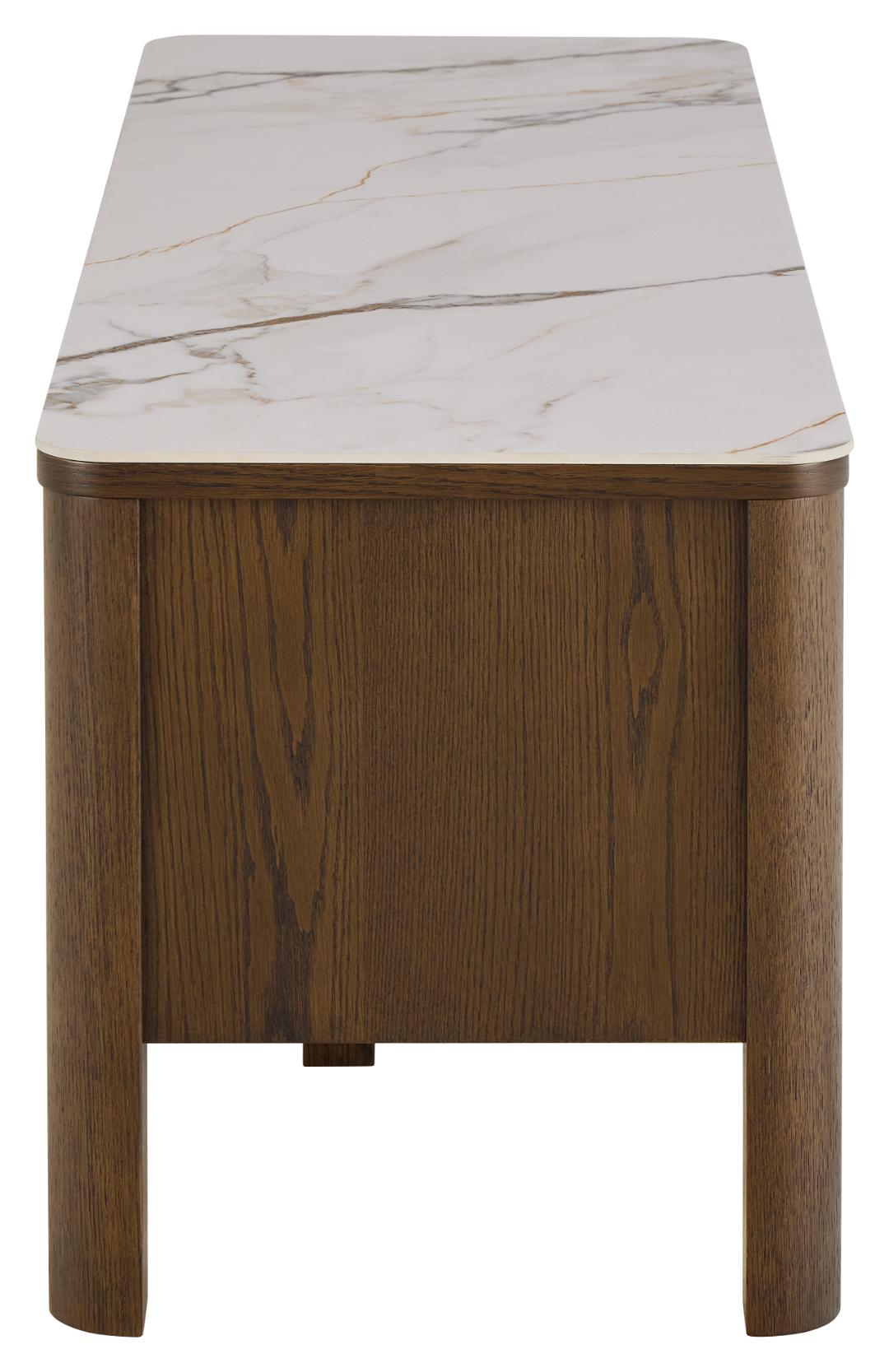 Tv Dressoir Southampton 8211 Keramiek Blad 8211 Gerookt Eiken Fineer