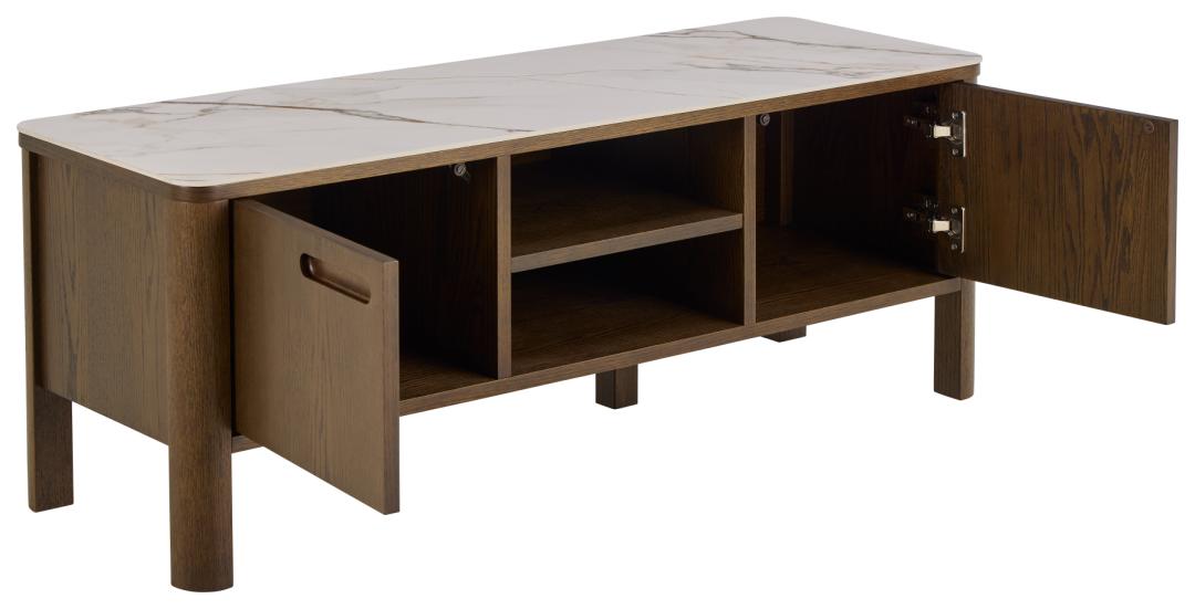 Tv Dressoir Southampton 8211 Keramiek Blad 8211 Gerookt Eiken Fineer