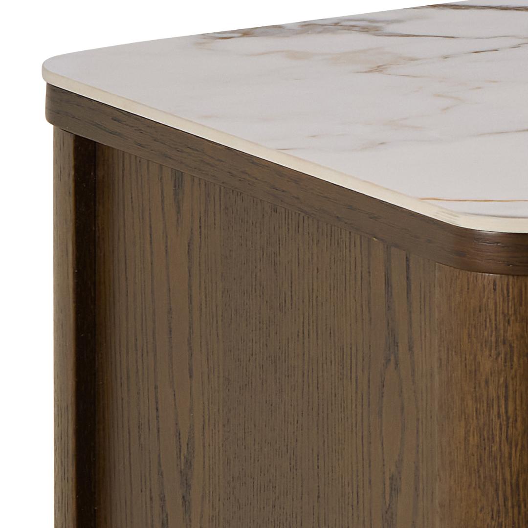 Tv Dressoir Southampton 8211 Keramiek Blad 8211 Gerookt Eiken Fineer
