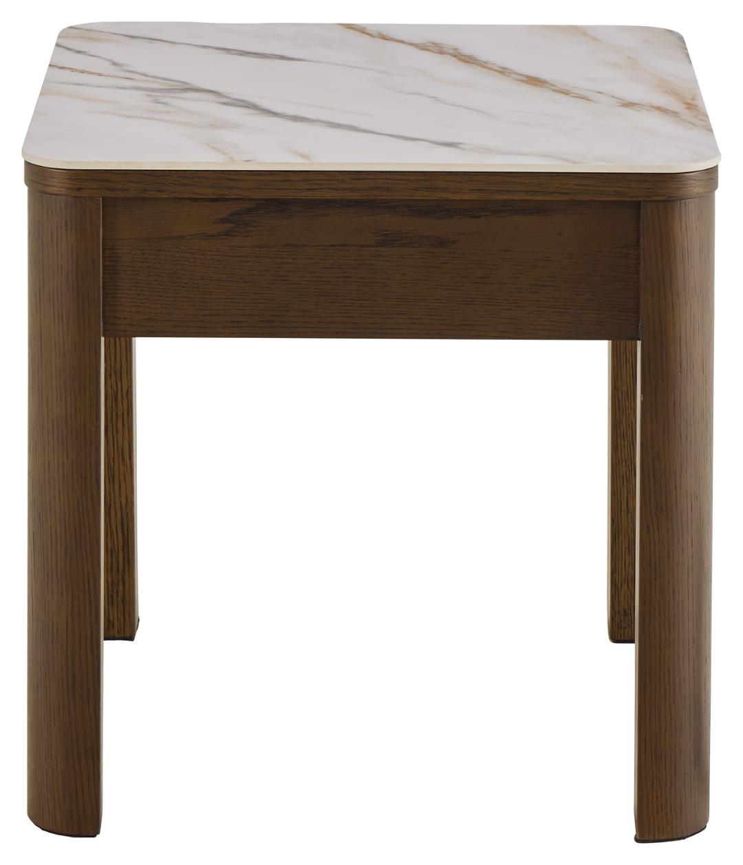Bijzettafel Southampton 8211 Creme Keramisch Blad 8211 Eiken Fineer