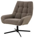 Fauteuil Paris - Stof Monza taupe - Metaal