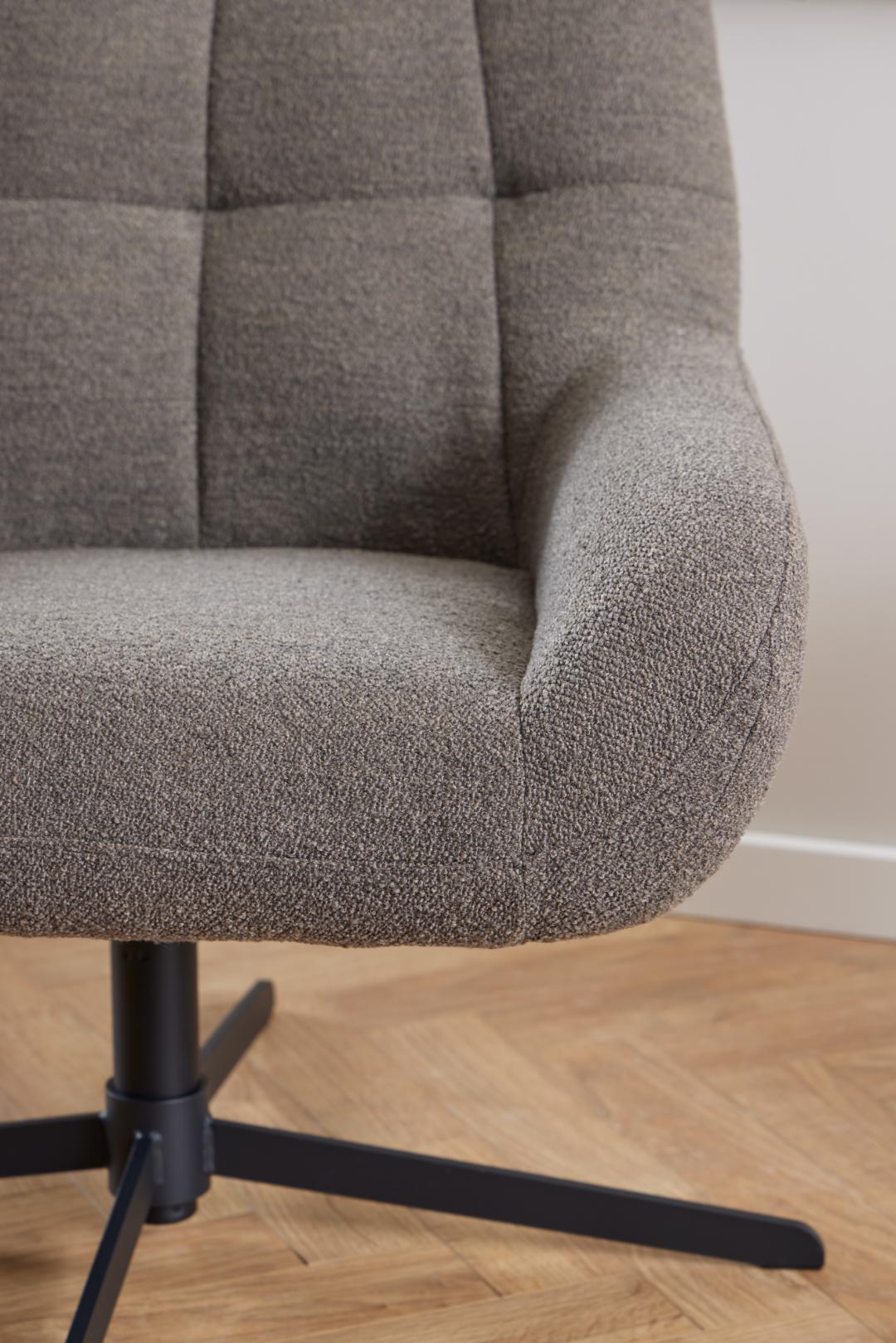 Fauteuil Paris 8211 Stof Monza Taupe 8211 Metaal Fauteuil Paris 8211 Stof Monza Taupe 8211 Metaal