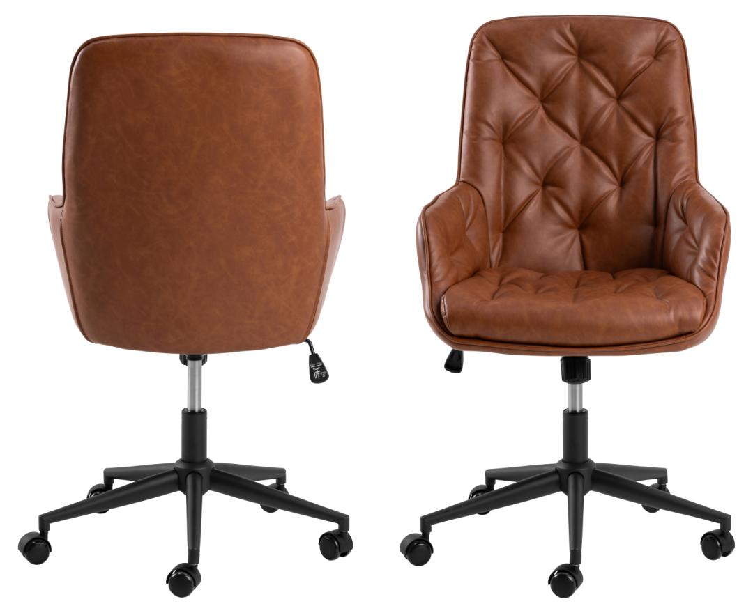 Bureaustoel Erik 8211 Pu Retro Brandy