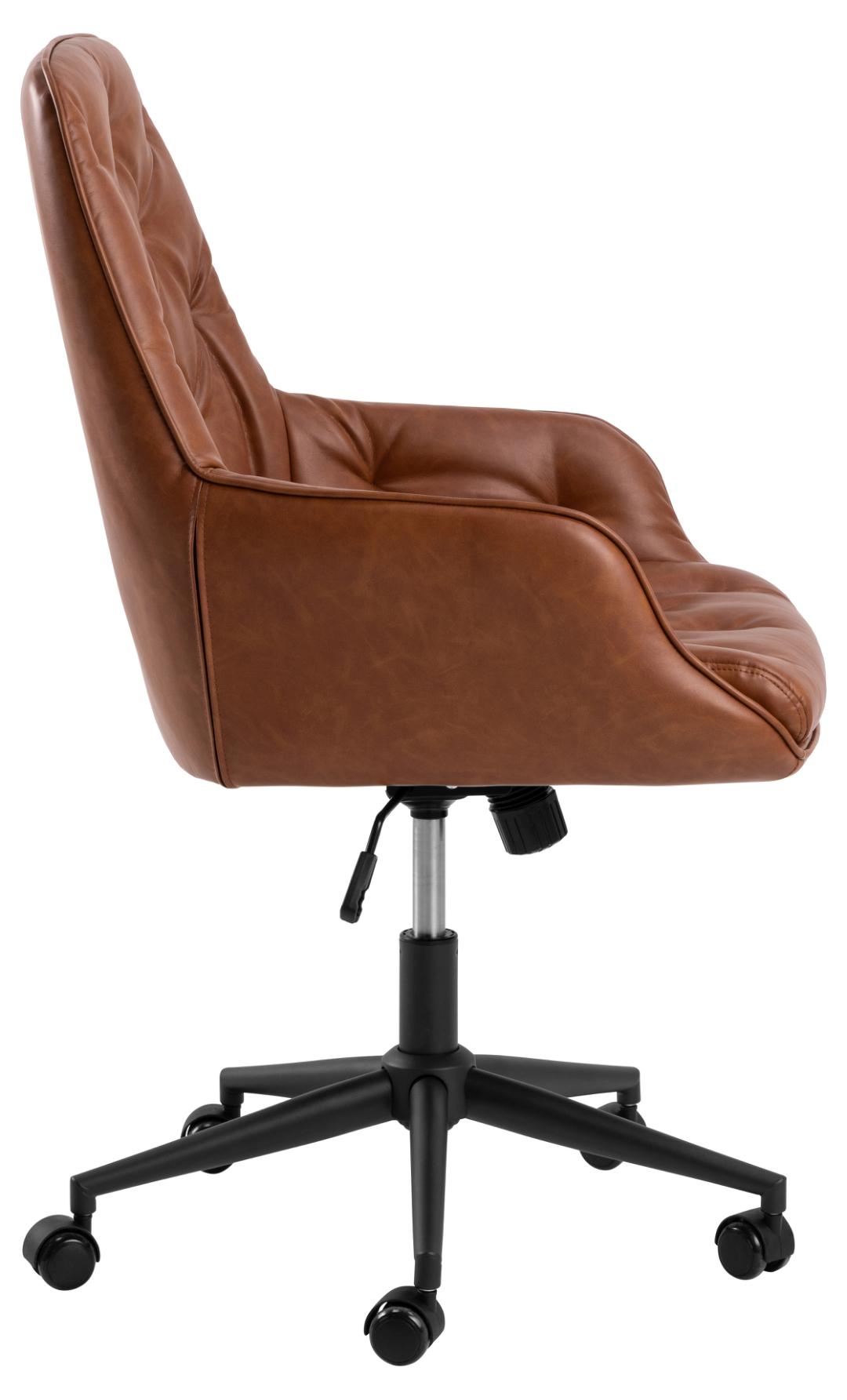 Bureaustoel Erik 8211 Pu Retro Brandy