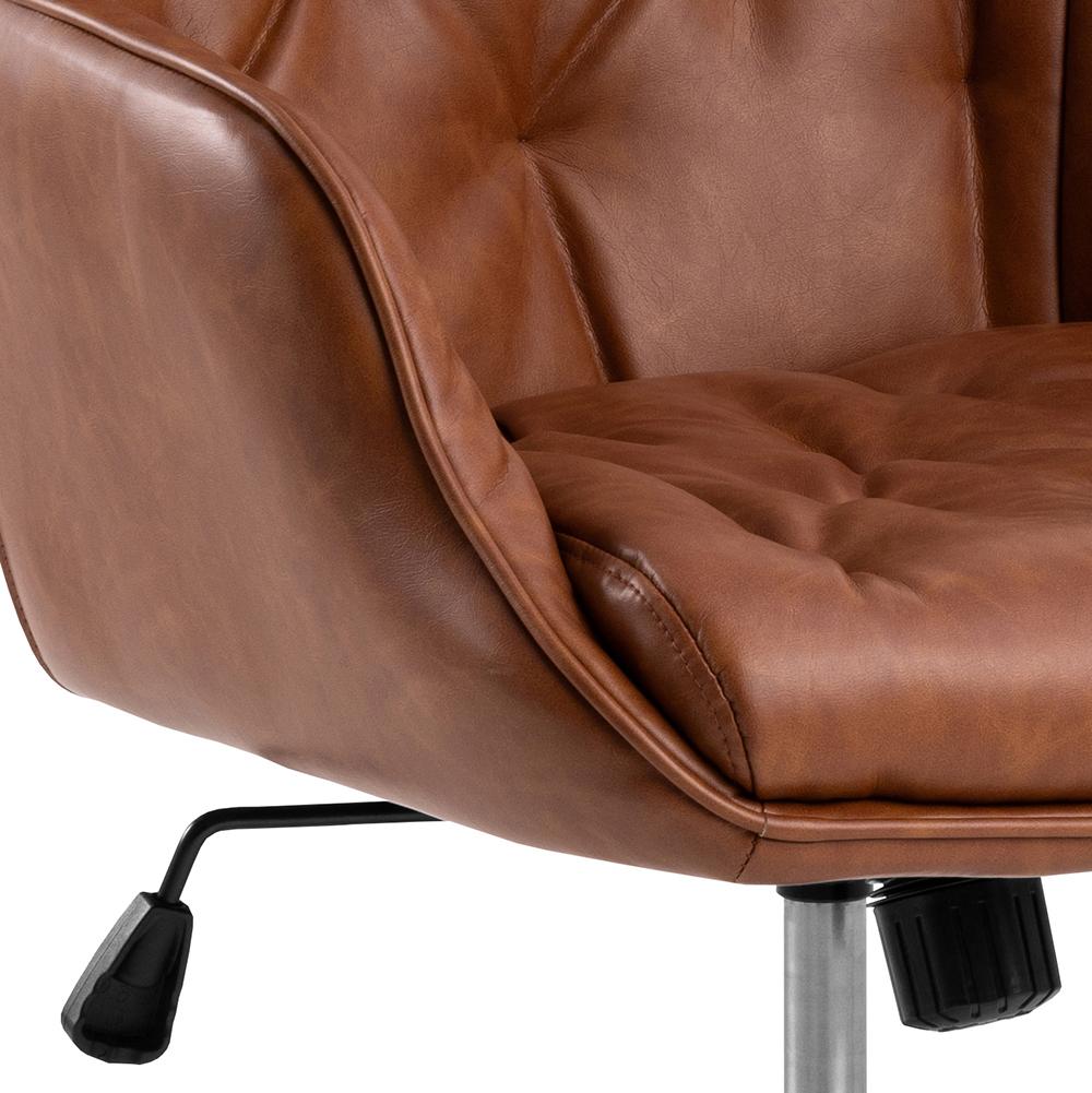 Bureaustoel Erik 8211 Pu Retro Brandy