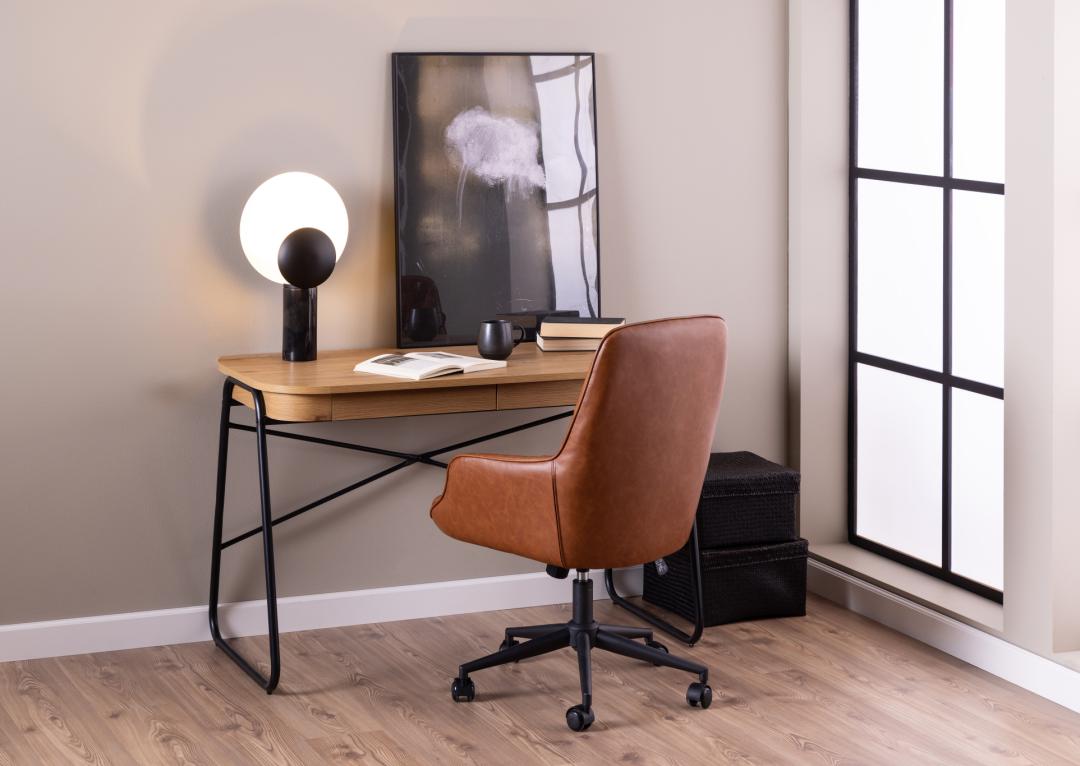Bureaustoel Erik 8211 Pu Retro Brandy