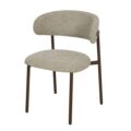 Eetkamerstoel Micah - Stof beige - Hush Walnoot