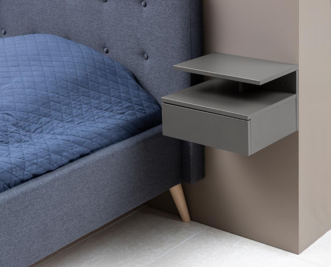Nachtkastje Ashlan 8211 Grijs Mdf Nachtkastje Ashlan 8211 Grijs Mdf
