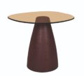 Salontafel Brix Mylon - Rookglas - Staal - Bourgondië 50 cm