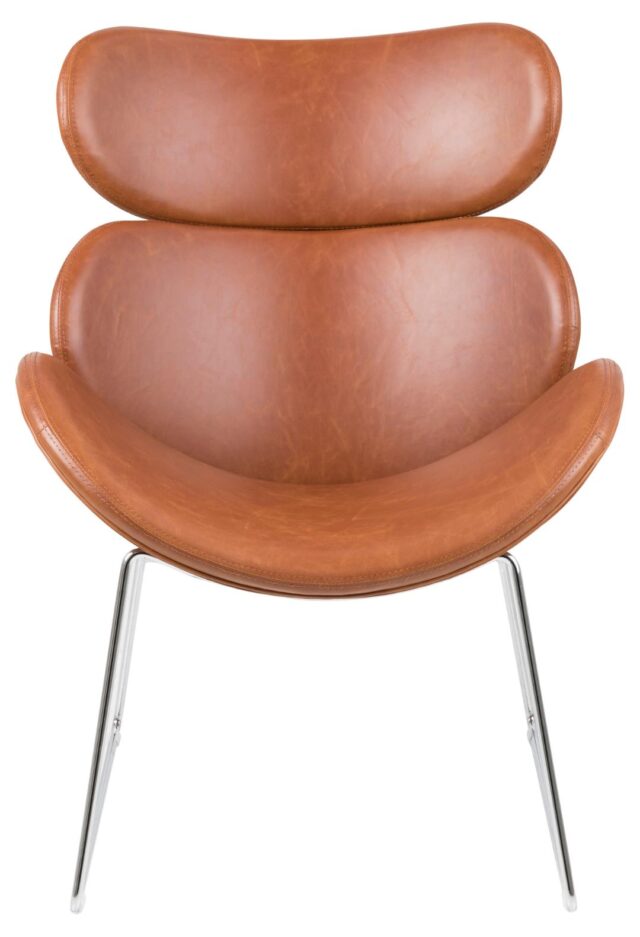 Loungestoel Cazar 8211 Pu Vintage Brandy 11 8211 Chroom Metaal Loungestoel Cazar 8211 Pu Vintage Brandy 11 8211 Chroom Metaal