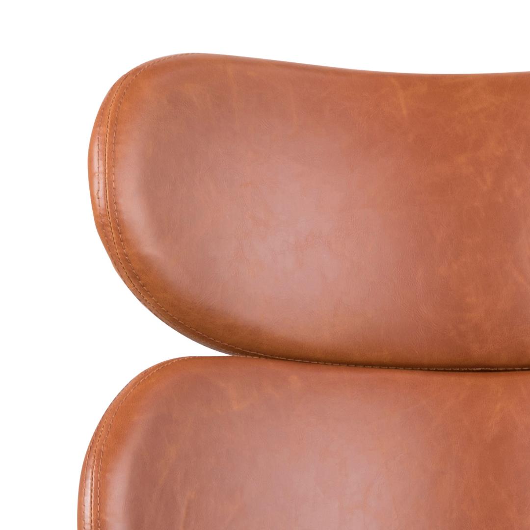 Loungestoel Cazar 8211 Pu Vintage Brandy 11 8211 Chroom Metaal Loungestoel Cazar 8211 Pu Vintage Brandy 11 8211 Chroom Metaal