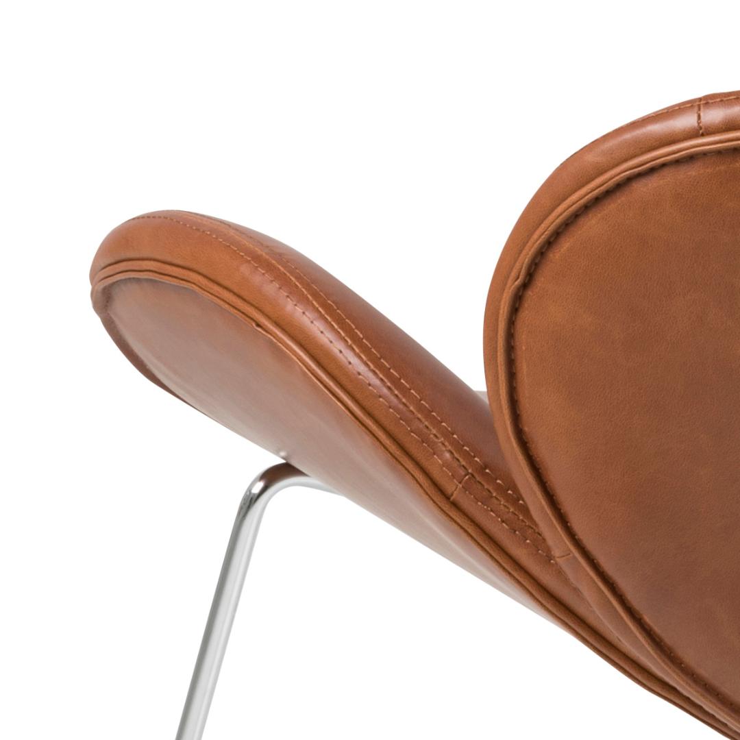 Loungestoel Cazar 8211 Pu Vintage Brandy 11 8211 Chroom Metaal Loungestoel Cazar 8211 Pu Vintage Brandy 11 8211 Chroom Metaal