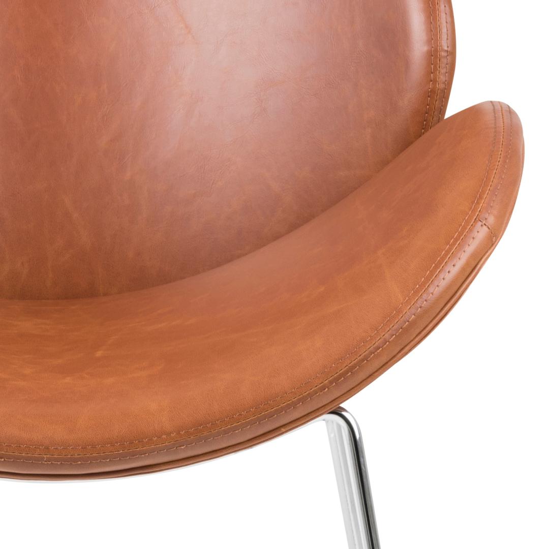 Loungestoel Cazar 8211 Pu Vintage Brandy 11 8211 Chroom Metaal Loungestoel Cazar 8211 Pu Vintage Brandy 11 8211 Chroom Metaal