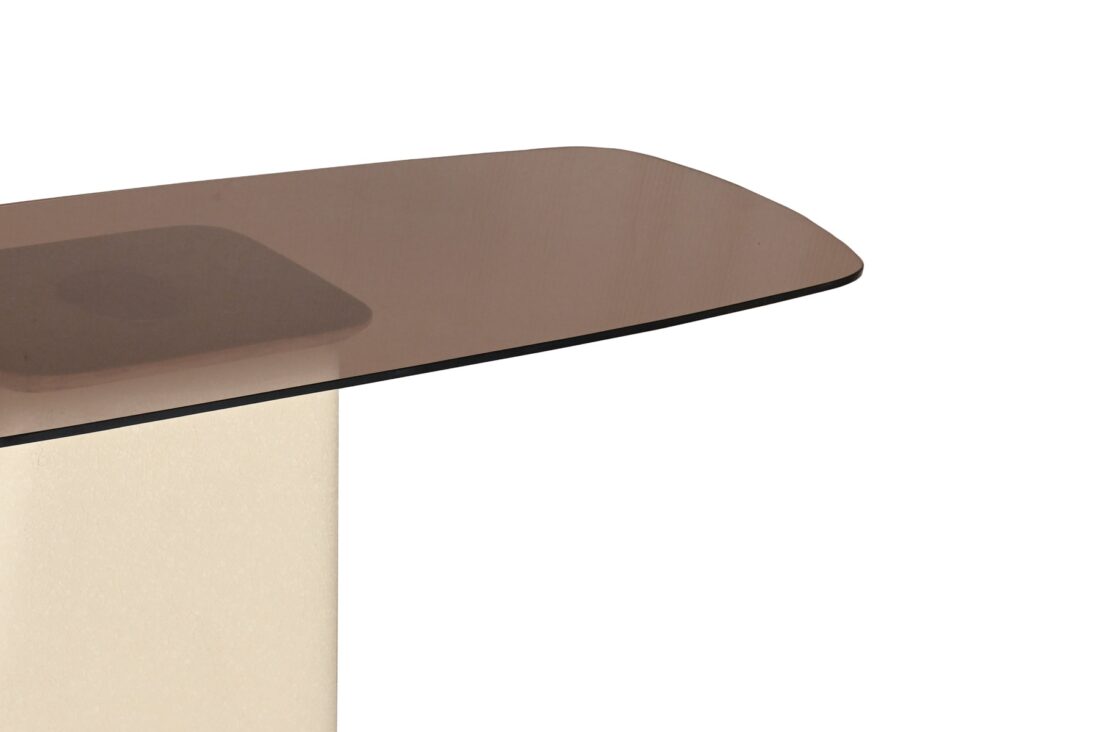 Wandtafel Brix Mylon 8211 Gerookt Glas 8211 Staal 8211 140 Cm