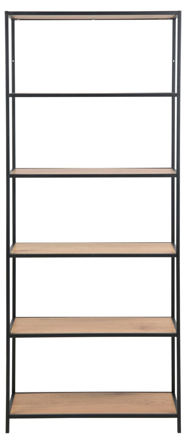 Boekenkast Seaford 8211 Wild Eiken Ruw Melamine 8211 Metaal