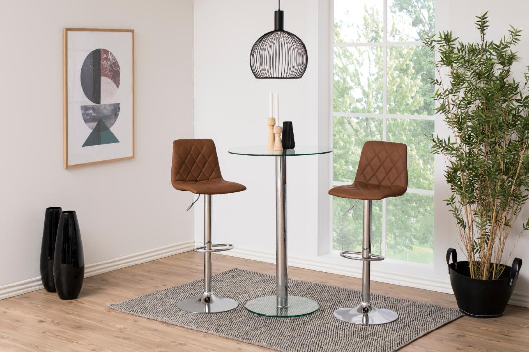 Barkruk Emu 8211 Pu Dove Bruin 8211 Chroom