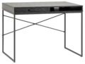 Bureau Seaford - Zwart essen melamine - Metaal