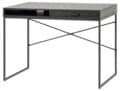 Bureau Seaford - Zwart essen melamine - Metaal