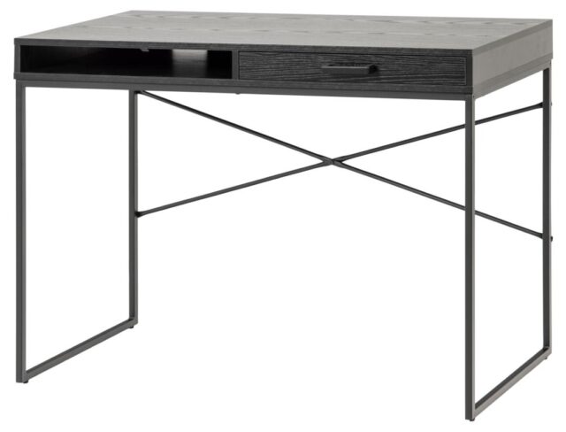 Bureau Seaford 8211 Zwart Essen Melamine 8211 Metaal