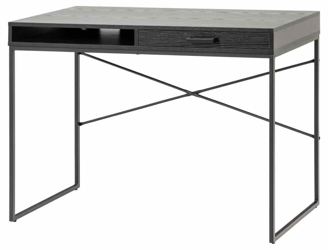 Bureau Seaford 8211 Zwart Essen Melamine 8211 Metaal Bureau Seaford 8211 Zwart Essen Melamine 8211 Metaal