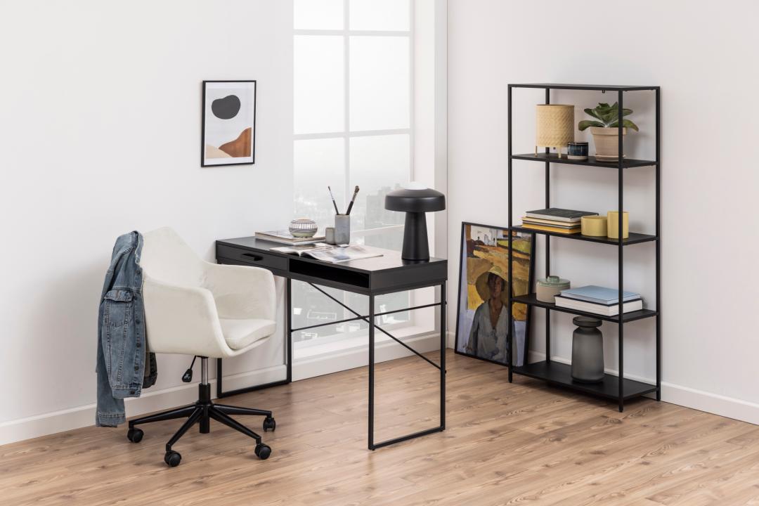 Bureau Seaford 8211 Zwart Essen Melamine 8211 Metaal