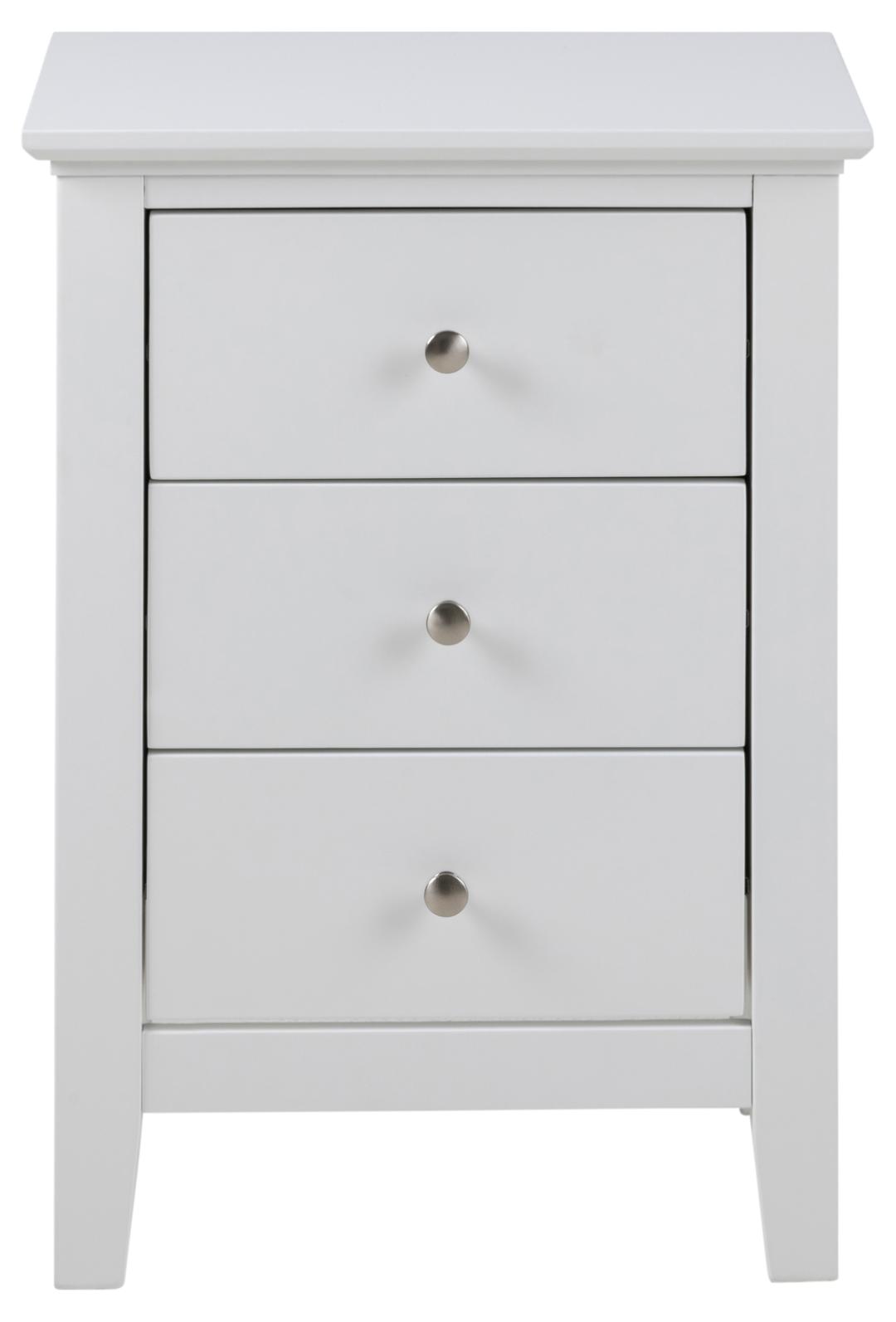 Nachtkastje Linnea 8211 Wit Mdf 8211 3 Laden