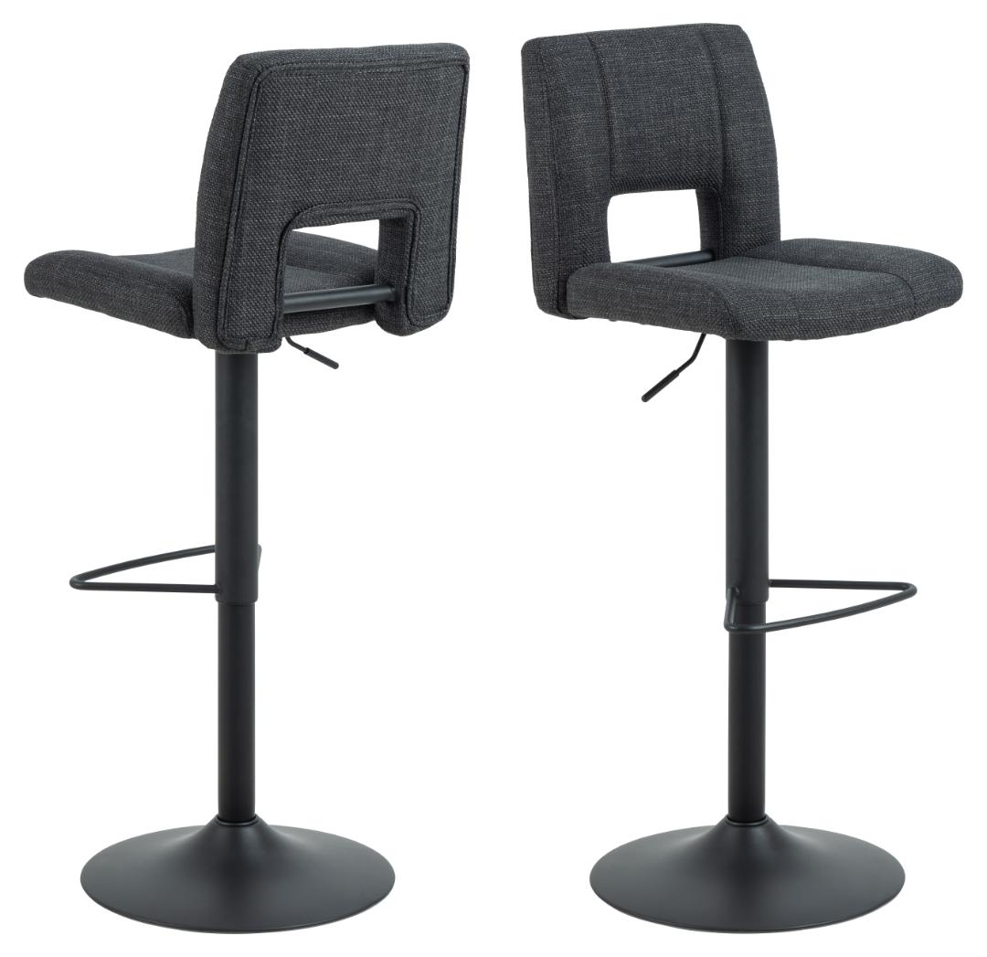 Barkruk Sylvia 8211 Stof Basel Donkergrijs Minimale Bestelling 2 Stuks